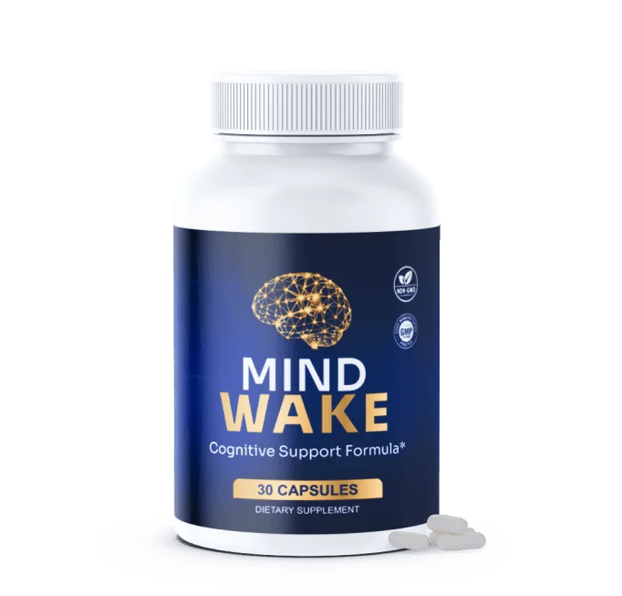 MindWake cognitive support capsule bottle, 30 capsules