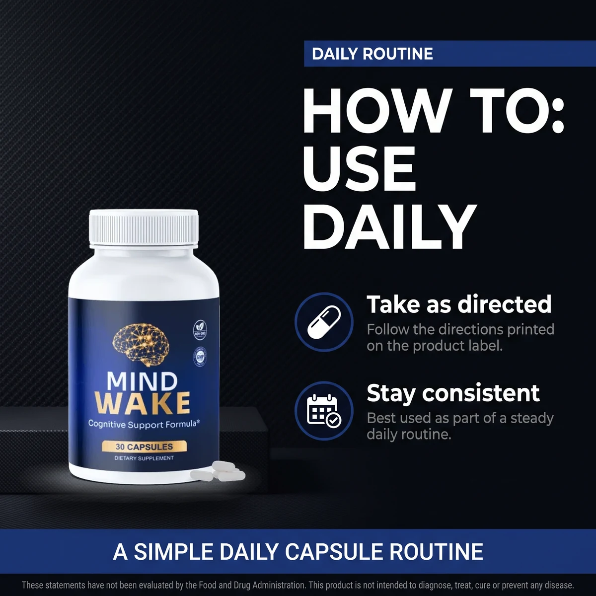 How to use MindWake daily: take as directed and stay consistent