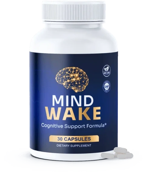 MindWake single bottle of cognitive support capsules, 30 capsules